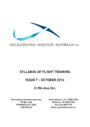 RAAus Training Syllabus: 1.06 Formation Endorsement Syllabus