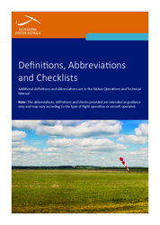 Definitions, Abbreviations and Checklists