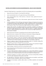 1.02 Statement of Duties and Responsibilities — Head of Flight Operations