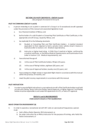RAAus Operations Manual: 2.01 Pilot Certificate — Group A and B
