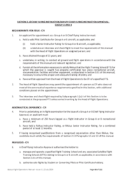 2.10 Chief Flying Instructor / Deputy Chief Flying Instructor Approval — Group A and B