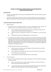 2.15 Instructor Trainer Approval and Requirements of Instructor Rating Courses