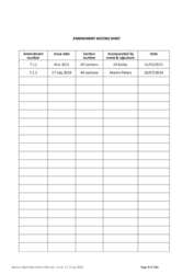 Amendment Record Sheet