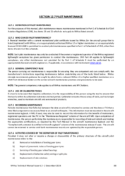 12.7 Pilot Maintenance
