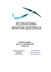 RAAus Technical Manual (Issue 4.3 02 December 2024)